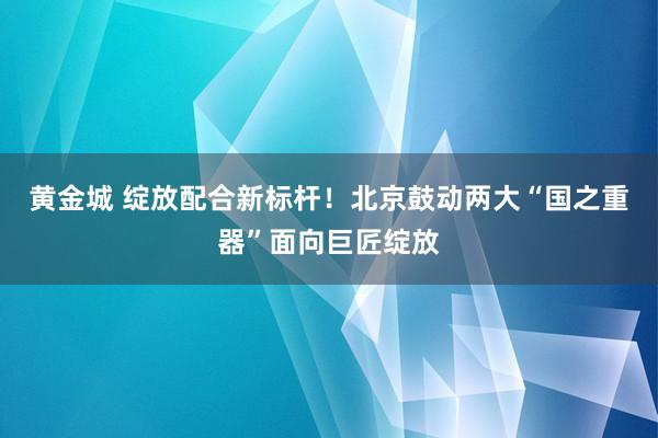 黄金城 绽放配合新标杆！北京鼓动两大“国之重器”面向巨匠绽放