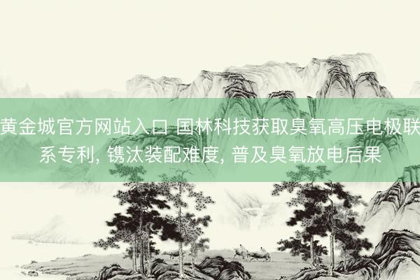 黄金城官方网站入口 国林科技获取臭氧高压电极联系专利， 镌汰装配难度， 普及臭氧放电后果